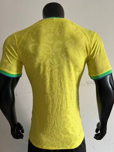 Player Version 2022 World Cup Brazil Home Soccer Jersey Brasil Football Shirt