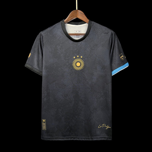 Fan Version 2023-2024 Argentina Black Messi Goat Soccer Jersey