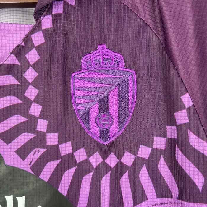 with LALIGA Patch Fans Version 2023-2024 Real Valladolid Away Purple Soccer Jersey