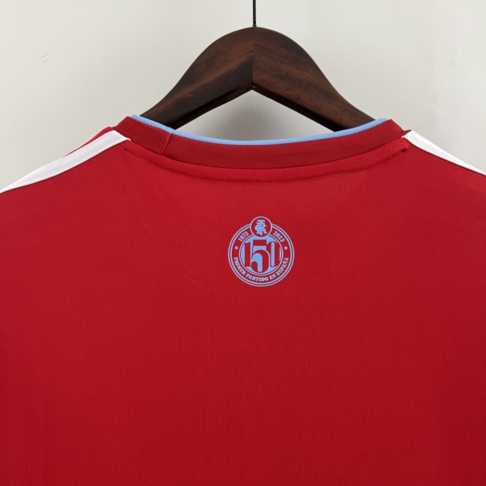 without Sponor Logo Fan Version 2023-2024 Recreativo de Huelva Away Maroon Soccer Jersey