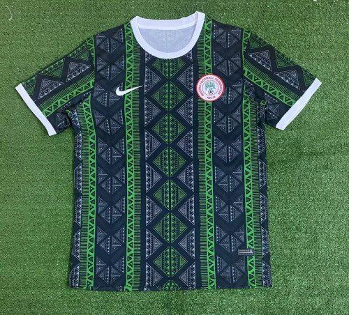 Fan Version 2023-2024 Nigeria Black/Green Soccer Jersey
