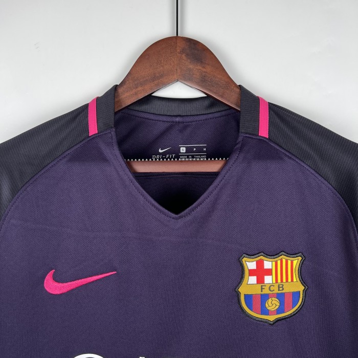 Retro Camisetas de Futbol 2016-2017 Barcelona Away Purple Soccer Jersey