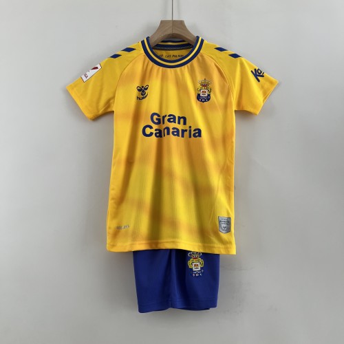 with LALIGA Patch Youth Uniform 2023-2024 Las Palmas Home Soccer Jersey Shorts