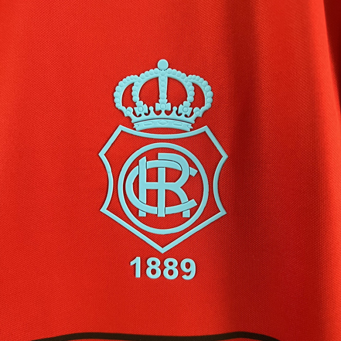 without Sponor Logo Fan Version 2023-2024 Recreativo de Huelva Away Maroon Soccer Jersey