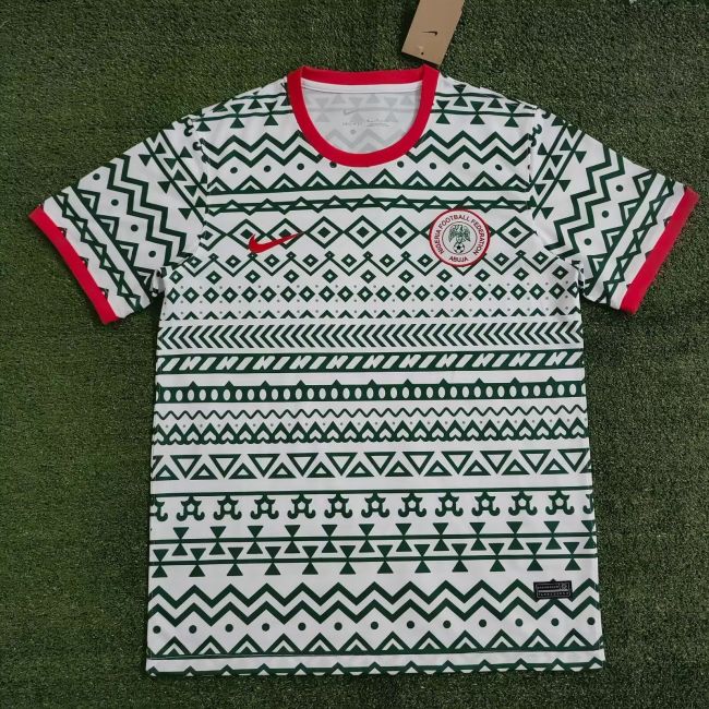 Fan Version 2023-2024 Nigeria White/Green Soccer Jersey