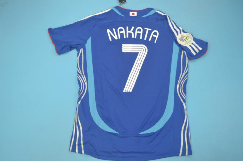 with Patch Retro Jersey 2006 Japan NAKATA 7 Home Vintage Soccer Jersey