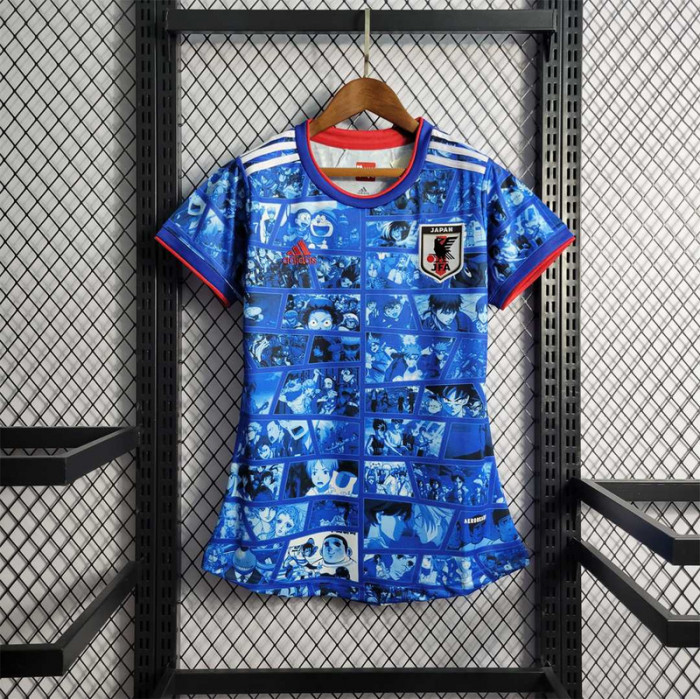 Women 2021 Japan Commemorative Edition Blue Soccer Jersey Girl Vintage Football Shirt