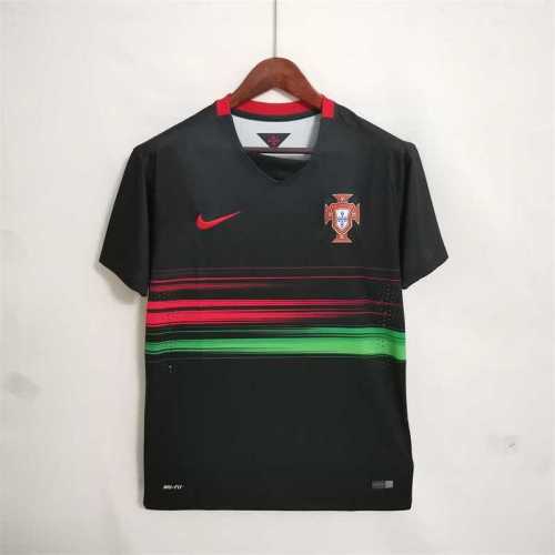 Retro Jersey 2015 Portugal Away Black Soccer Jersey Vintage Football Shirt