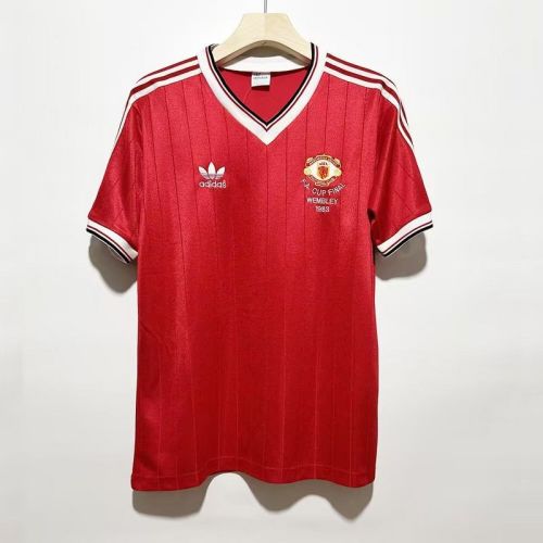 Retro Jersey 1983 Manchester United FA Cup Final Wembley Home Soccer Jersey