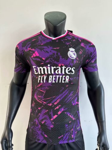 Player Version 2023-2024 Real Madrid Special Edition Purple/Black Soccer Jersey Real Camisteas de Futbol