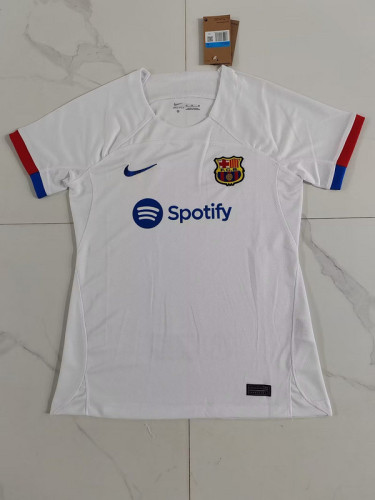 Women 2023-2024 Barcelona Away White Soccer Jersey Girl Football Shirt Lady Jersey