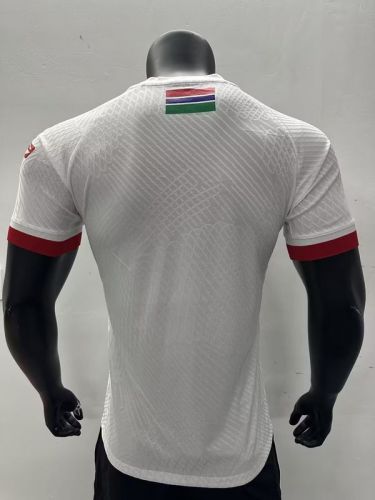Fan Version 2023-2024 Gambia Away White Soccer Jersey
