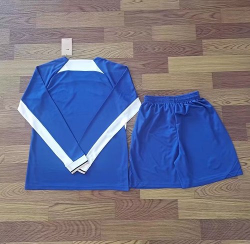 Long Sleeve Adult Uniform 2023-2024 Chelsea Home Soccer Jersey Shorts