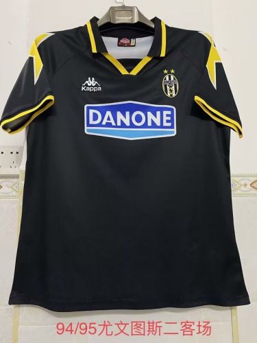 Retro Jersey 1994-1995 Juventus Third Away Black Soccer Jersey Vintage Football Shirt