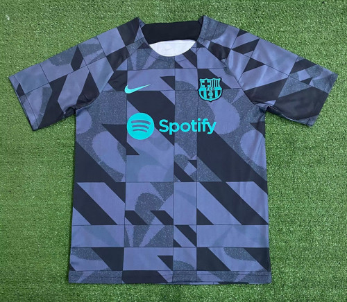 Barca Camisetas de Futbol Fan Version 2023-2024 Barcelona Grey Soccer Training Jersey