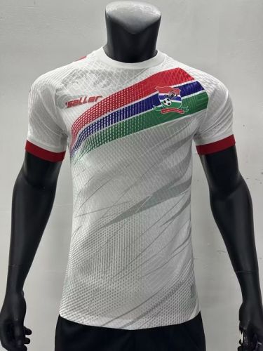 Fan Version 2023-2024 Gambia Away White Soccer Jersey