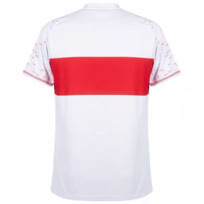 with Sponor Logo Fans Version 2023-2024 Stuttgart Away White Soccer Jersey