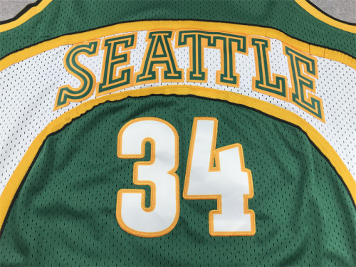 Mitchell&ness 2006-07 Oklahoma City Thunder 34 ALLEN Green NBA Jersey Seattle SuperSonics Basketball Shirt