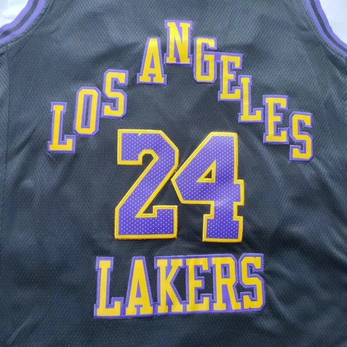 Los Angeles Lakers 24 KOBE BRYANT Black/Purple NBA Jersey Basketball Shirt