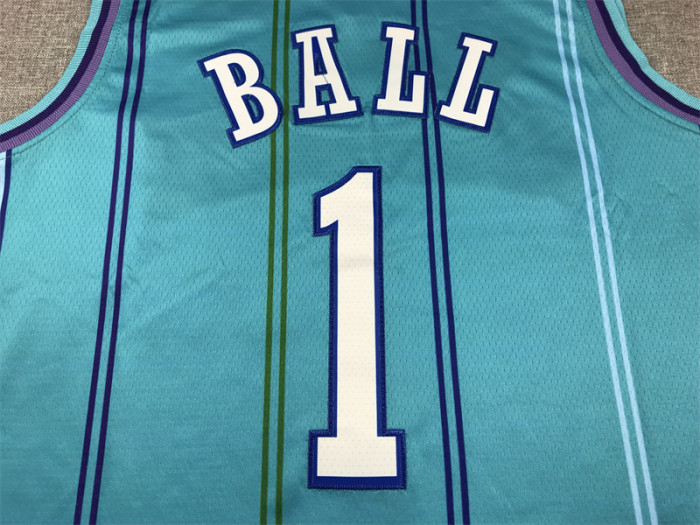 Charlotte Hornets 1 BALL Green Basketball Shirt NBA Jersey