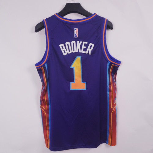2024 City Edition Phoenix Suns 1 BOOKER Purple NBA Jersey Basketball Shirt