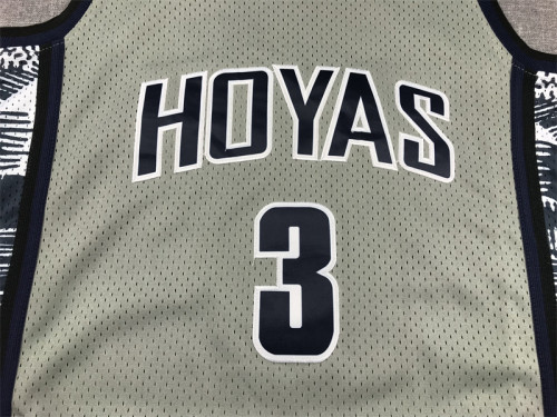 Mitchell&Ness 1995-1996 Georgetown Hoyas 3 IVERSON Grey NBA Jersey Basketball Shirt