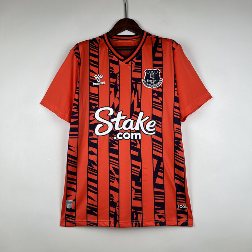 Fan Version 2023-2024 Everton Third Away Orange Football Shirt