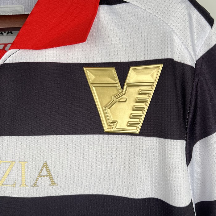 Fan Version 2023-2024 Venezia Third Away Black/White Soccer Jersey Football Shirt