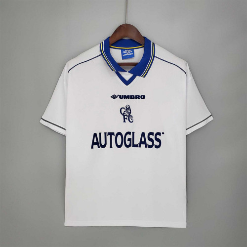 Retro Jersey 1998-2000 Chelsea Away White Soccer Jersey Vintage Football Shirt