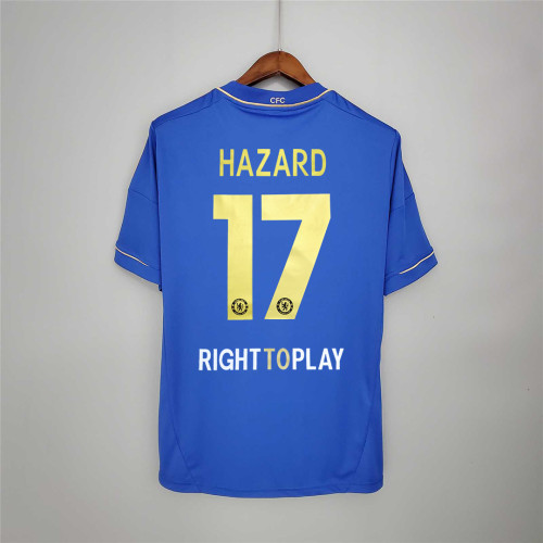 Retro Jersey 2012-2013 Chelsea HAZARD 17 RIGHT TO PLAY Home Soccer Jersey