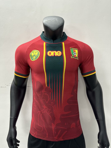 Player Version 2023-2024 Cameroon Red Soccer Jersey