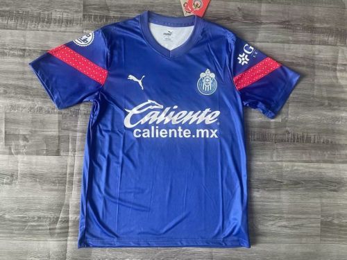 Fan Version 2023-2024 Chivas Blue/Red Soccer Training Jersey