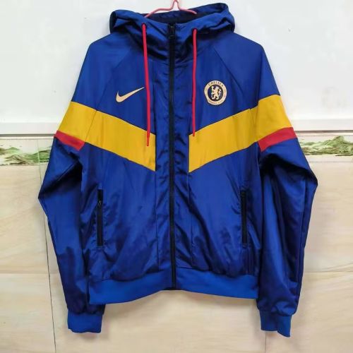 2023-2024 Chelsea Blue/Yellow/Red Soccer Windbreaker Jacket