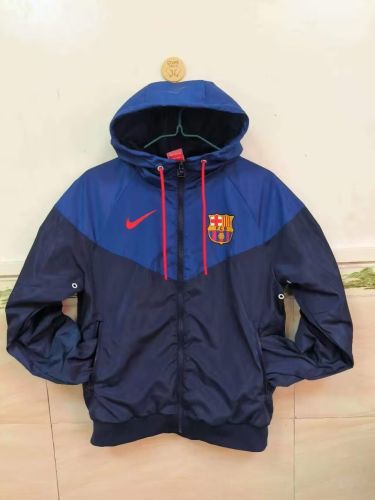 2023-2024 Barcelona Blue Soccer Windbreaker Jacket