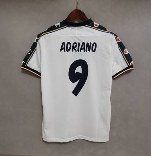 Retro Jersey 2002-2003 Parma 9 ADRIANO Away White Soccer Jersey Vintage Football Shirt