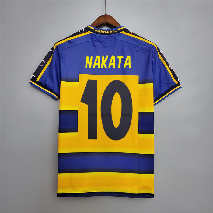 Retro Jersey 2001-2002 Parma 10 NAKATA Home Soccer Jersey Vintage Football Shirt