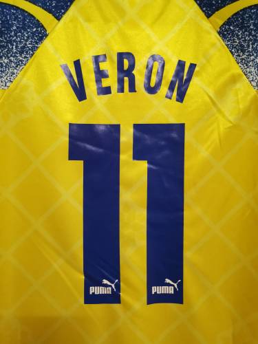Retro Jersey 1995-1997 Parma VERON 10 Yellow Soccer Jersey Vintage Football Shirt