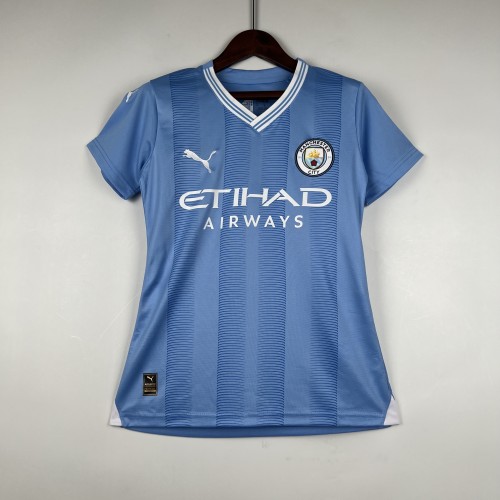 Women 2023-2024 Manchester City Home Soccer Jersey Man City Lady Football Shirt