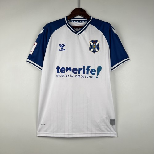 Fan Version 2023-2024 Tenerife Home Soccer Jersey