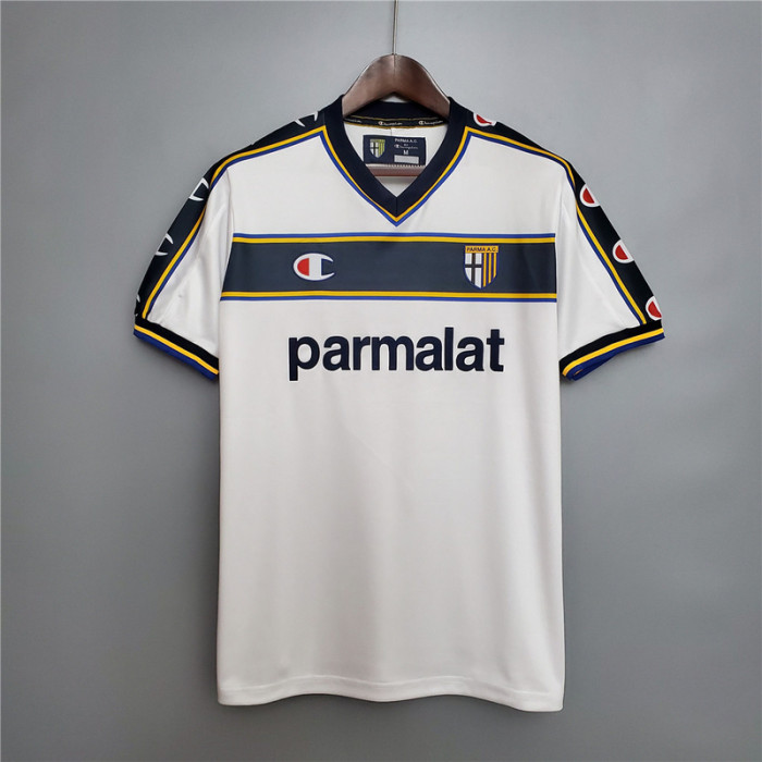 Retro Jersey 2002-2003 Parma 10 NAKATA Away White Soccer Jersey Vintage Football Shirt
