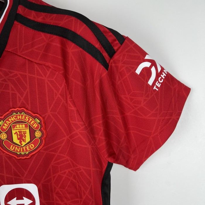 Women 2023-2024 Manchester United Home Soccer Jersey Lady Football Shirt