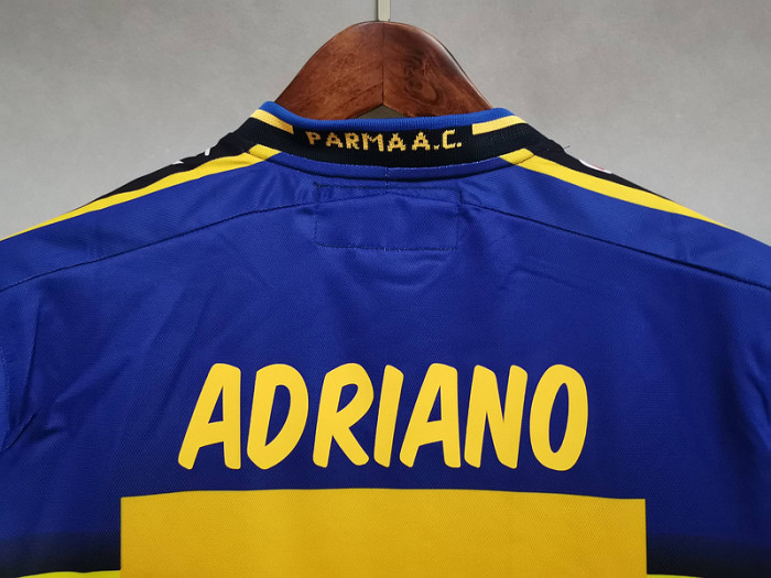 Retro Jersey 2001-2002 Parma 9 ADRIANO Home Soccer Jersey Vintage Football Shirt
