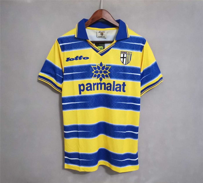 Retro Jersey 1998-1999 Parma 11 VERON Third Away Yellow Soccer Jersey