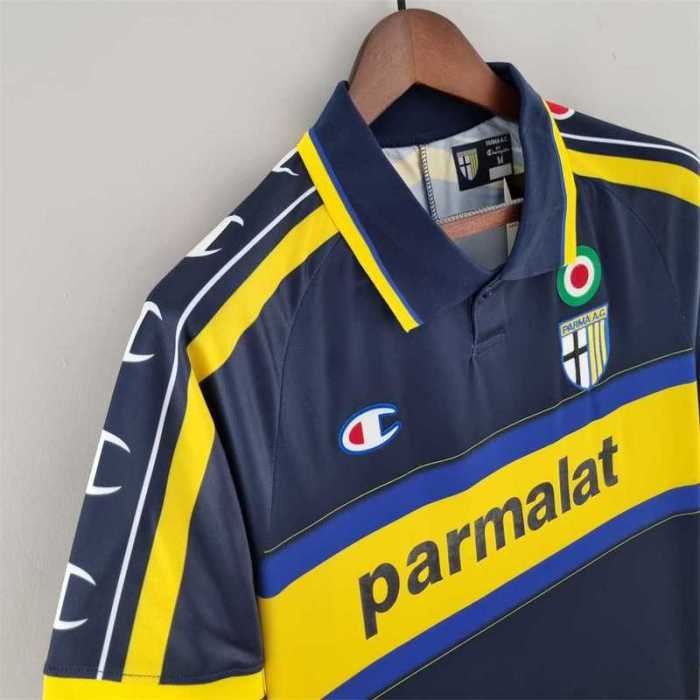 Retro Jersey 1999-2000 Parma Away Black Soccer Jersey Vintage Football Shirt