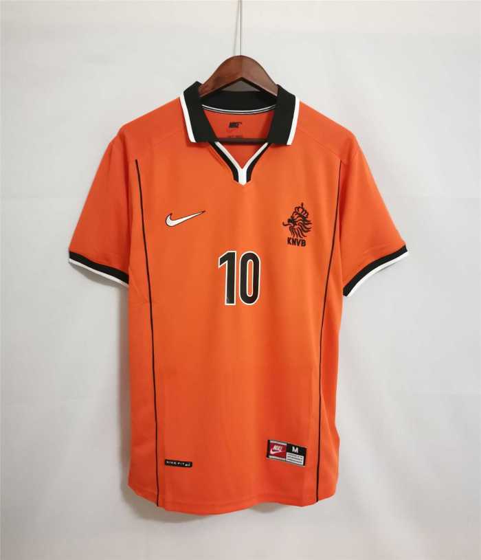Retro Jersey 1998 Netherlands GULLIT 10 Home Soccer Jersey Vintage Holland Football Shirt