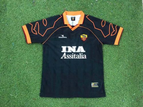 Retro Jersey 1999-2000 Roma Away Black Soccer Jersey