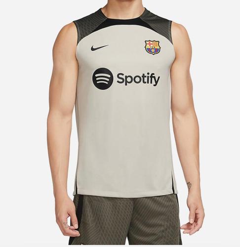 Fan Version 2023-2024 Barcelona Beige Soccer Training Vest