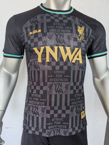 Player Version 2023-2024 Liverpool YNWA Black Soccer Jersey