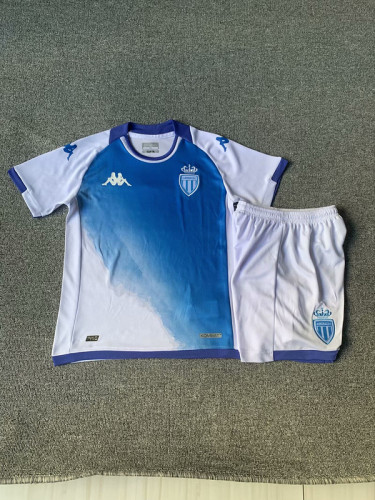 Youth Uniform 2023-2024 As Monaco Away White Soccer Jersey Football Shirt