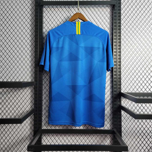 Retro Jersey 2018 Brazil Away Blue Soccer Jersey Vintage Brasil Camisetas de Futbol